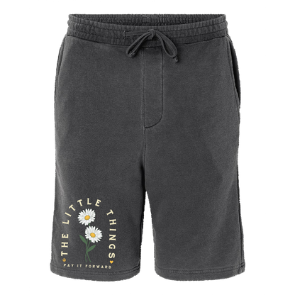 Pigment Dye Fleece Shorts - Black