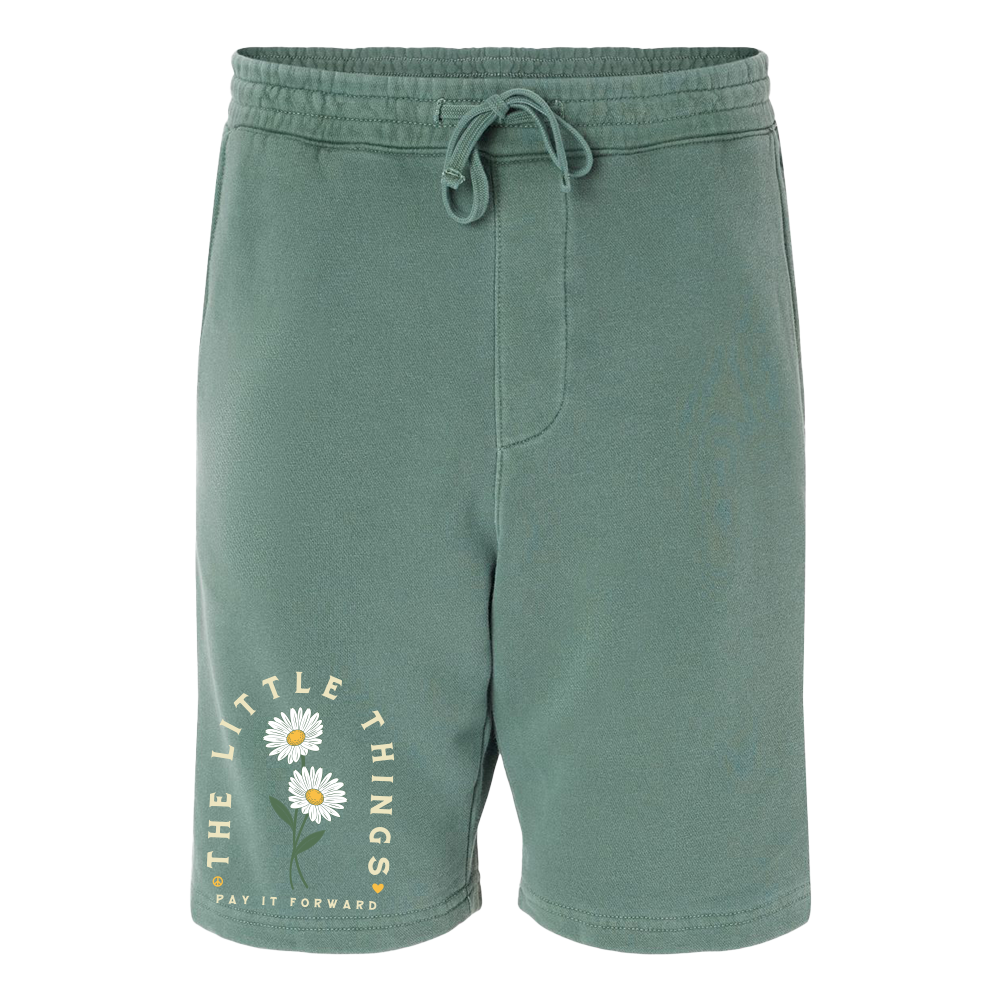 Pigment Dye Fleece Shorts - Alpine Green