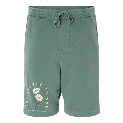 Pigment Dye Fleece Shorts - Alpine Green