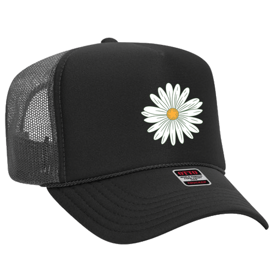 Daisy Foam Trucker Hat - Black/Charcoal